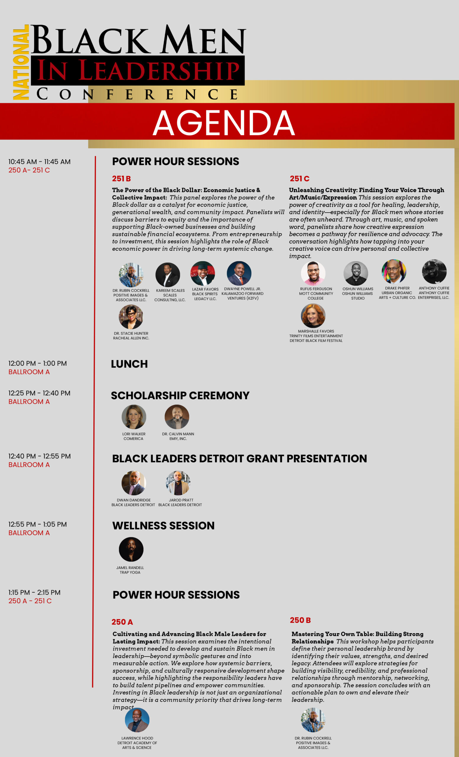 Agenda page 2 – Morning sessions